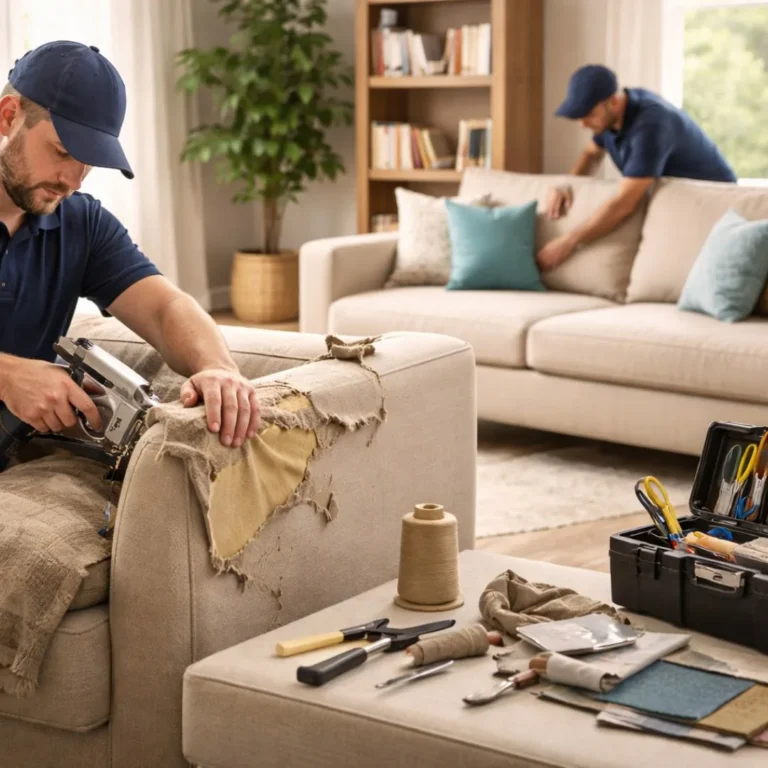 Sofa upholstery repair